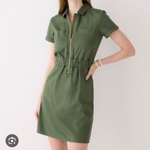 J. Crew zip front chino dress